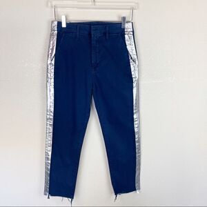 Mother Navy Metallic Chino Pants Khakis Size 25